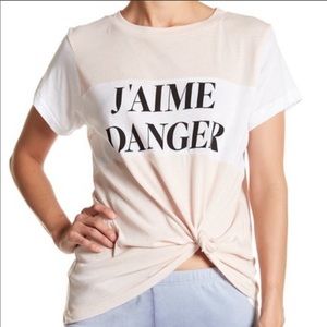 Wildfox I Like Danger Color Block Tee